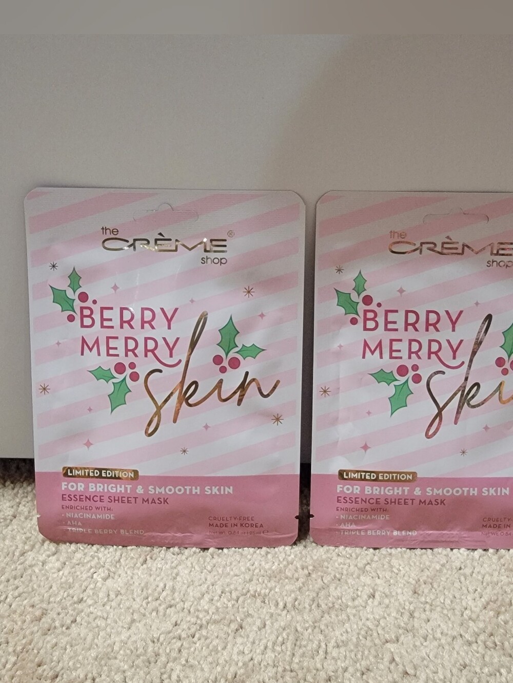 The Crème Shop Berry Merry Skin Essence Sheet Mask